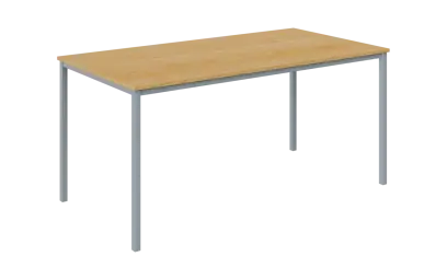 JPT 160 Jídelní stůl 1600 x 800 mm, deska javor horský / podnož stříbrná